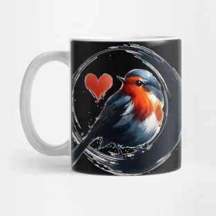 Robin Bird Sumie Enso Circle Mug